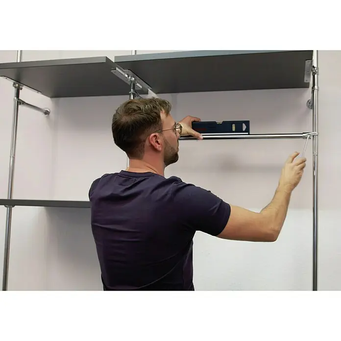 Easy Connect Kleiderstangen-Set - Passend für: Easy Connect Regalsystem, 1.100 mm - Anwendungsbeispiel
