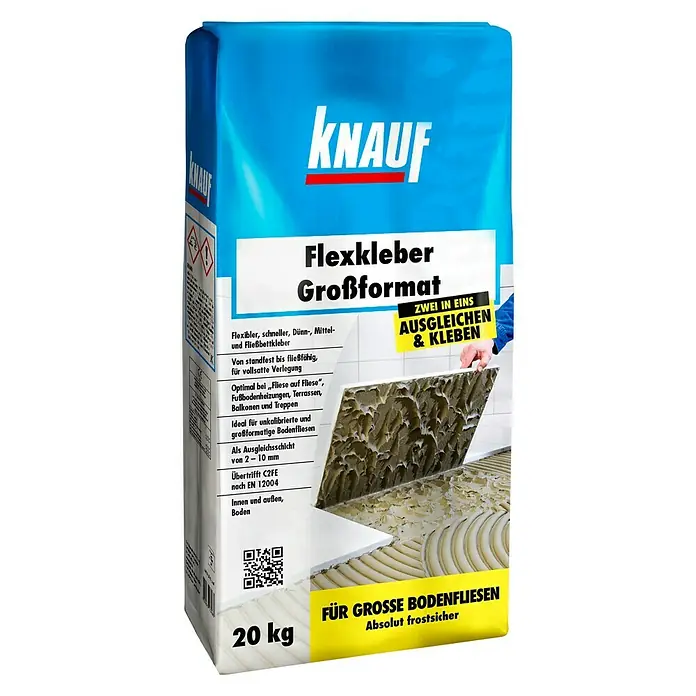 Knauf Flexkleber Großformat - 20 kg - Linke Seitenansicht