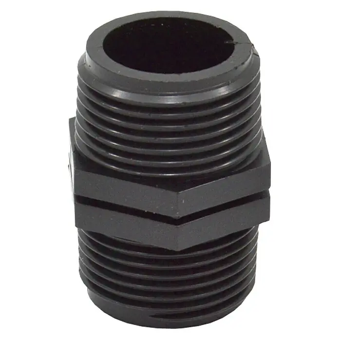 Machón roscado M-M - 1″, Plástico
