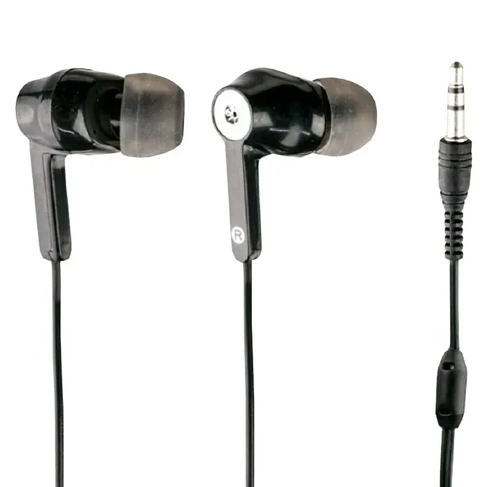 Schwaiger In-ear koptelefoon KHI110 - Jackplug 3,5 mm, Zwart/Zilver, 1,5 m - Vooraanzicht