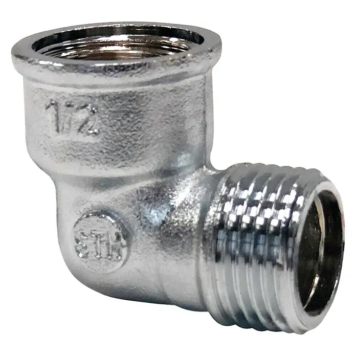 Codo M-H - Rosca interior: ½″, 90 °, Cromado
