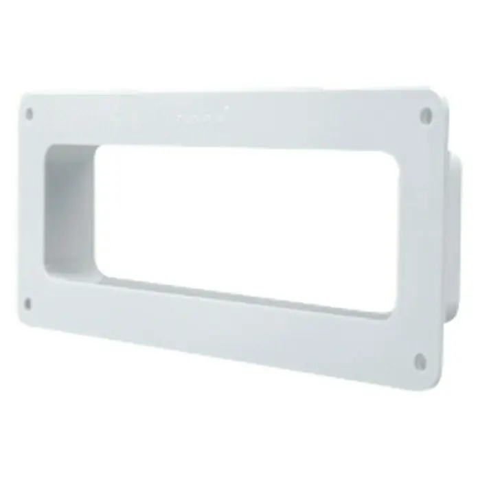 Placa final pared rectangular Tubpla - 100 mm, Blanco