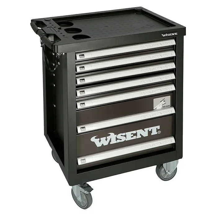 Wisent Carro portaherramientas WW5000 - L x An x Al: 77,5 x 47 x 97,5 cm, Con herramientas, Número de cajones: 7 ud.