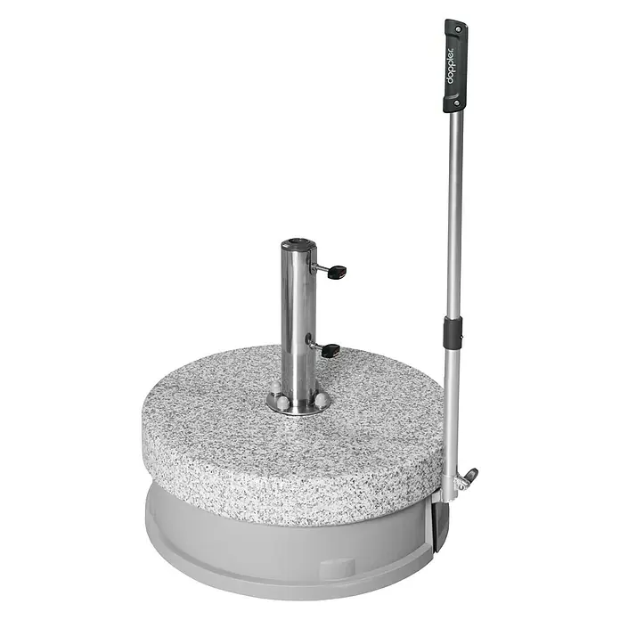 Doppler Expert Granitschirmständer Easy Move - 70 kg, 60 cm - Vorderansicht