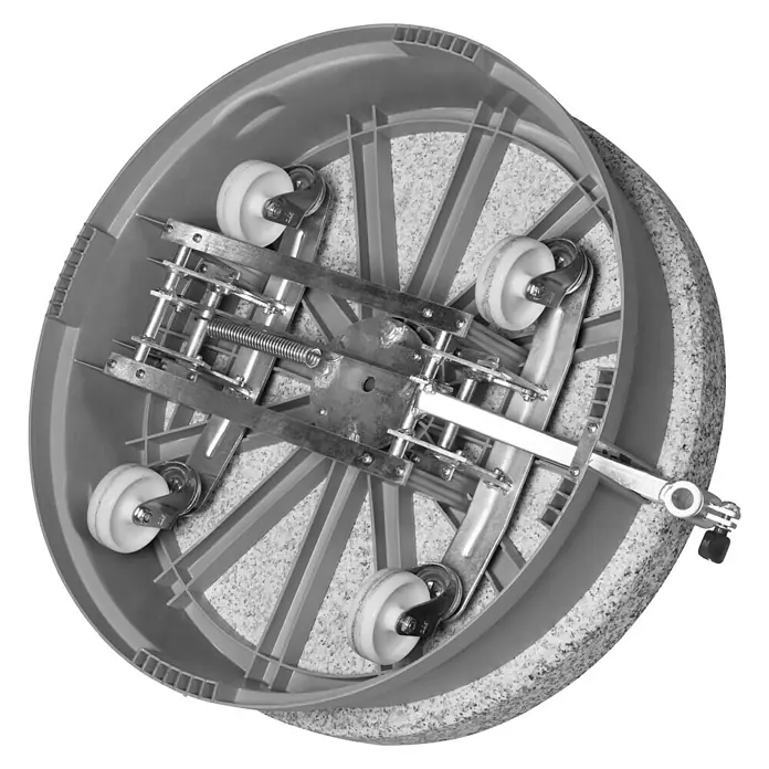 Doppler Expert Granitschirmständer Easy Move - 70 kg, 60 cm - Detailaufnahme