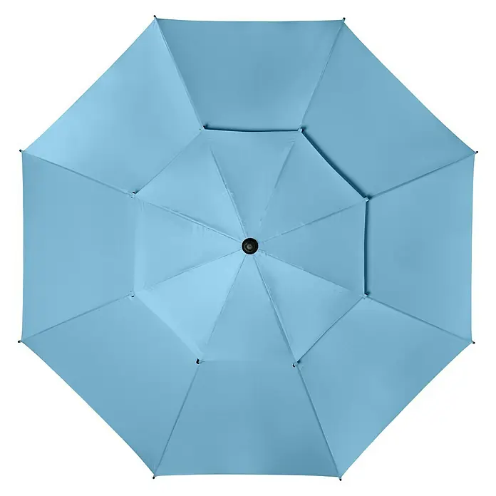 Derby Sonnenschirm Windprofi - Blau, Anthrazit, Durchmesser: 200 cm - Vorderansicht