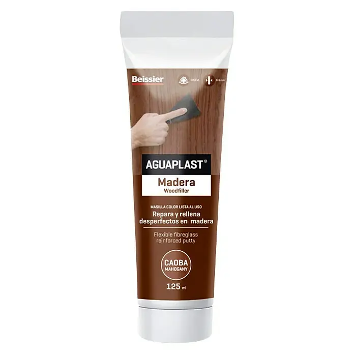Beissier Aguaplast Masilla para madera - Caoba, 125 ml