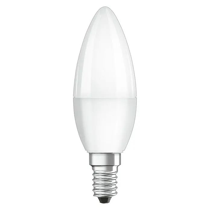 Osram Star LED-Leuchtmittel - E14, 5,5 W, B37, 470 lm, Warmweiß - Vorderansicht