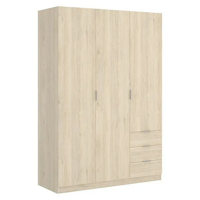 Armario para ropa Essen con cajones - L x An x Al: 52 x 121 x 184 cm, Natural