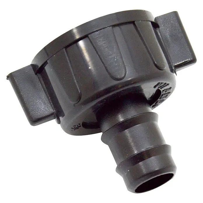 Conector para manguera goteo Hembra - ¾″, 16 mm, Plástico