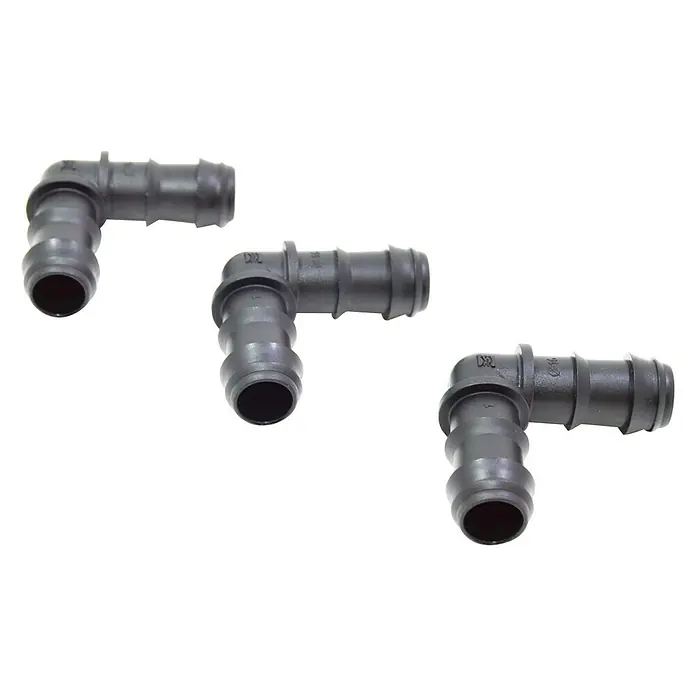 Codo goteo - Diámetro: 16 mm, 3 ud., Plástico