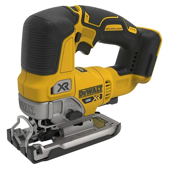 Dewalt XR Akku-Pendelhubstichsäge DCS334NT - 18 V, Ohne Akku, 0 - 3.200 U/min - Linke Seitenansicht