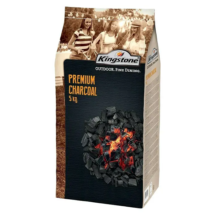 Kingstone Drveni ugljen za roštilj - 5 kg - Pogled sprijeda