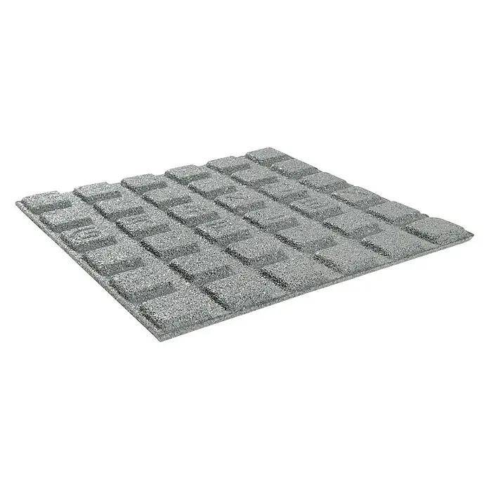 Terrastegel Rubber - 500 mm x 500 mm x 2,5 cm, Grijs, Rubber