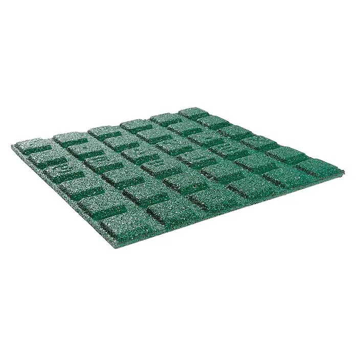 Terrastegel Rubber - 500 mm x 500 mm x 2,5 cm, Groen, Rubber