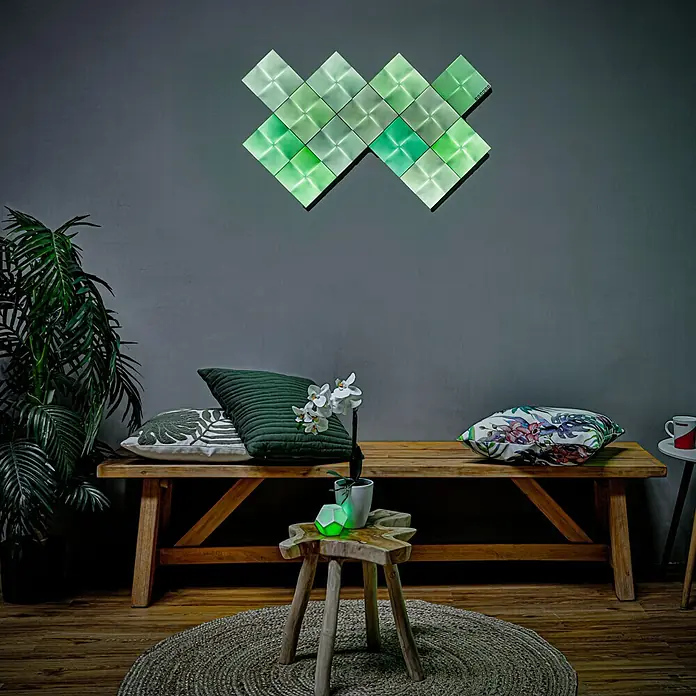 Nanoleaf LED-Panel Canvas Erweiterung - 4 W, L x B x H: 10,5 x 10,5 x 1 cm, Weiß, RGBW - Stimmungsaufnahme