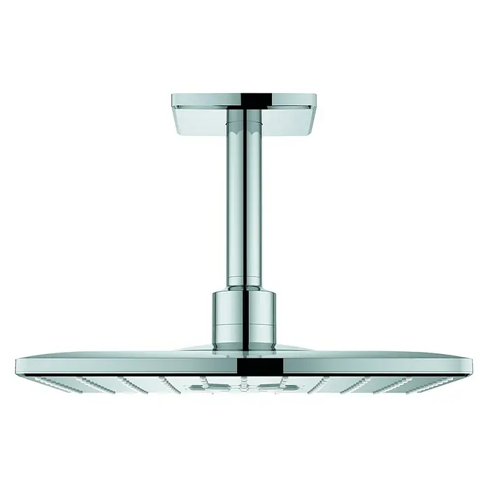 Grohe Kopfbrausen-Set Rainshower Smartactive 310 Cube - 31 x 31 cm, 25 l/min bei 3 bar, Deckenmontage, Chrom - Vorderansicht