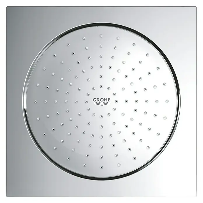 Grohe Kopfbrause Rainshower F-Series 10 - 25,4 x 25,4 cm, 9,5 l/min bei 3 bar, Anzahl Funktionen: 1 Stk., Chrom - Ansicht von unten
