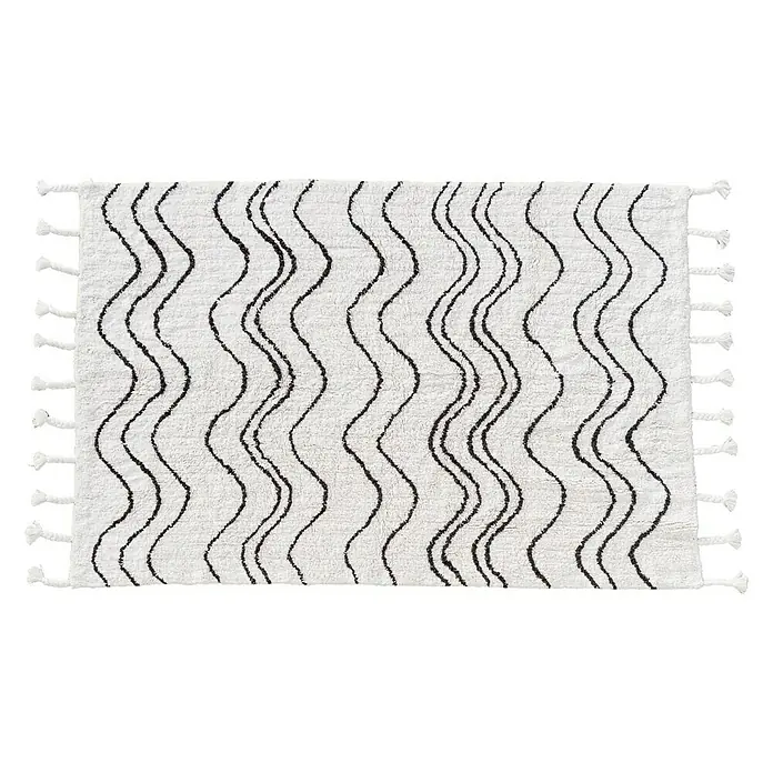 Alfombra Pigma - Negro/blanco, 90 x 60 cm, 100% algodón