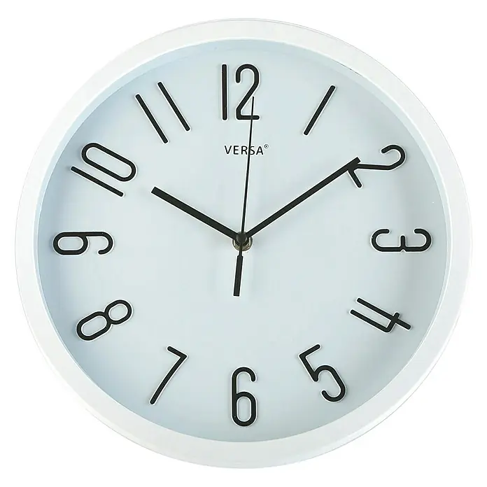 Reloj de pared redondo BL - Blanco, Diámetro: 30 cm