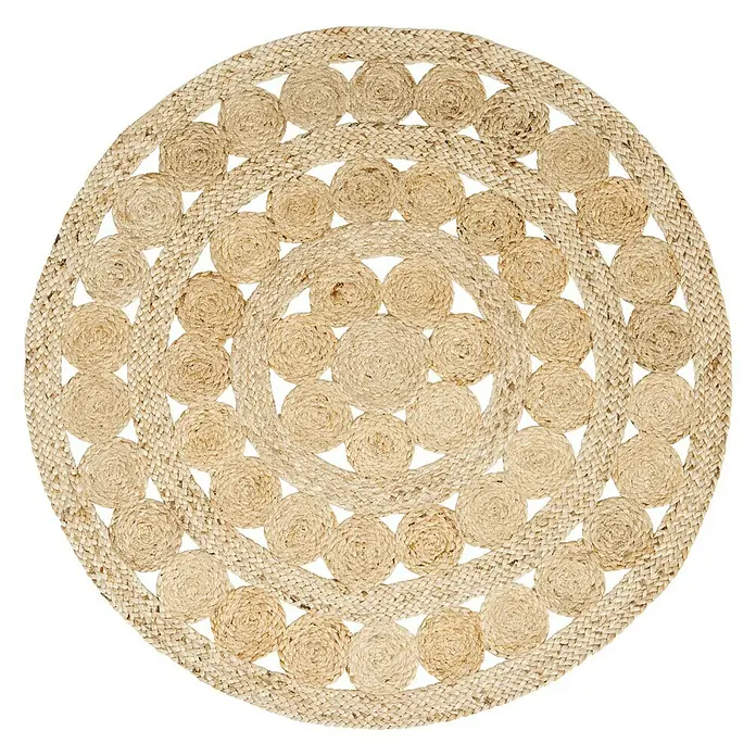 Alfombra redonda Yute Inma - Natural, Diámetro: 100 cm, 100 % yute