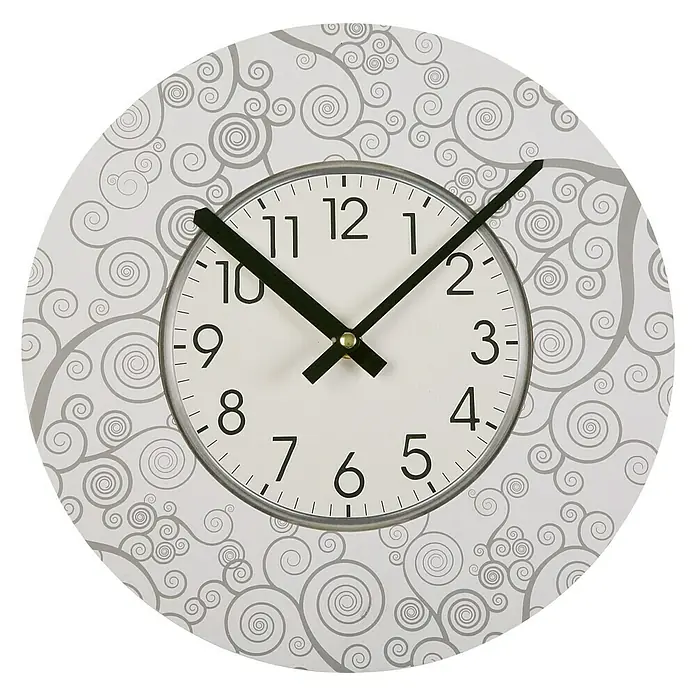 Reloj de pared redondo Vivid - Blanco/gris, Diámetro: 29 cm