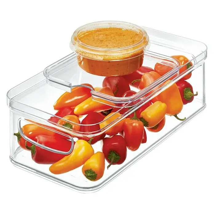 Organizador con 1/2 tapa deslizante Crisp - Transparente