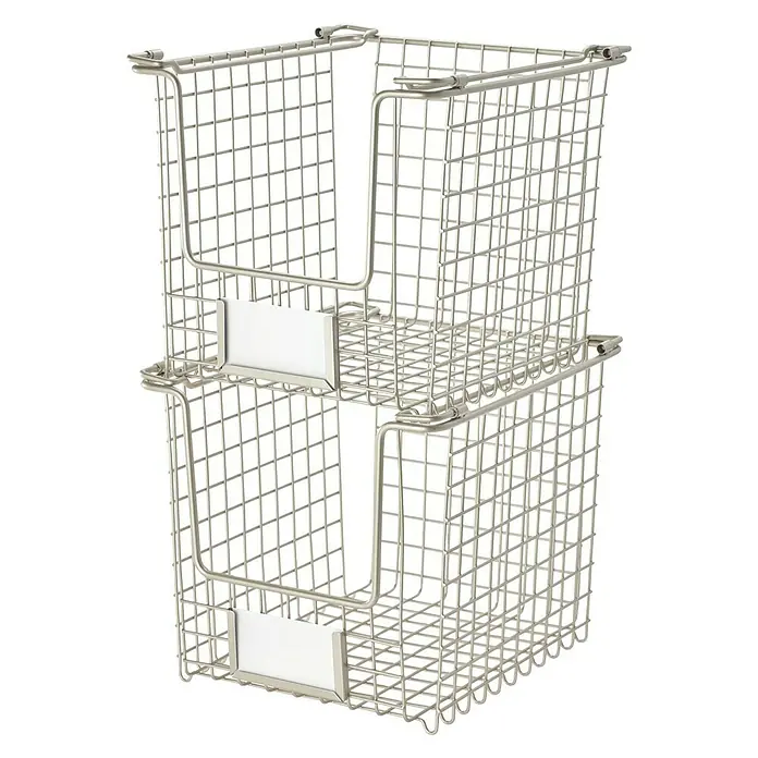 Cesto de alambre Classico apilable - L x An x Al: 25,4 x 20,3 x 19,7 cm, Acero inoxidable