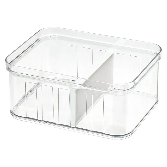 Organizador pequeño con divisor Crisp - Transparente