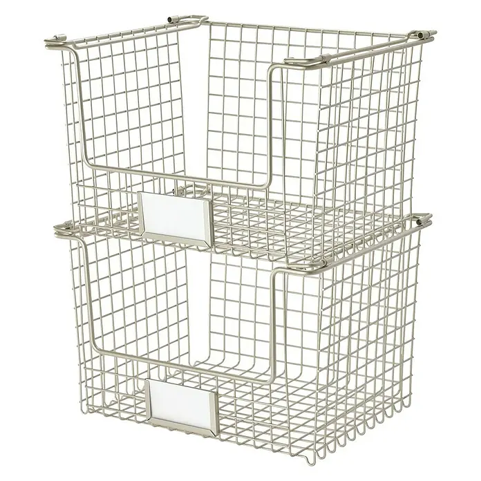 Cesto de alambre Classico apilable - L x An x Al: 25,4 x 30,5 x 19,7 cm, Acero inoxidable