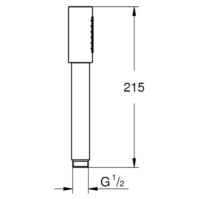 Grohe Handbrause Sena Stick - Anzahl Funktionen: 1 Stk., 6,5 l/min bei 3 bar, Chrom - Vorderansicht
