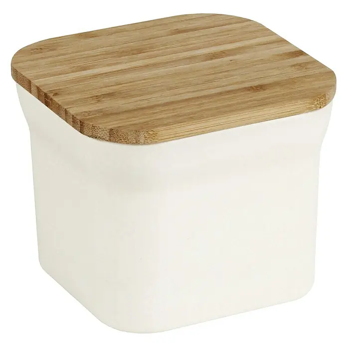 Jocca Bote de cocina S - L x An x Al: 11,6 x 11,6 x 9,6 cm, Bambú, Beige