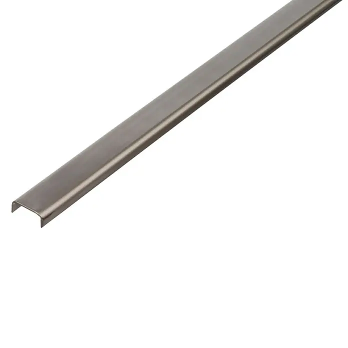 Perfil en U - L x An x Al: 1.000 x 16 x 10 mm, Espesor: 1,5 mm, Acero inoxidable