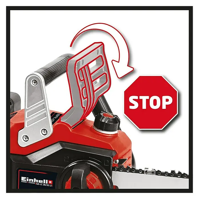 Einhell Power X-Change Akku-Kettensäge GE-LC 36/35 LI Solo - 36 V, Ohne Akku, Schwertlänge: 35 cm - Detailaufnahme