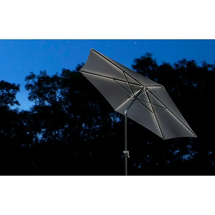 Doppler Active LED-Sonnenschirm Auto Tilt - Anthrazit, Durchmesser: 300 cm - Stimmungsaufnahme