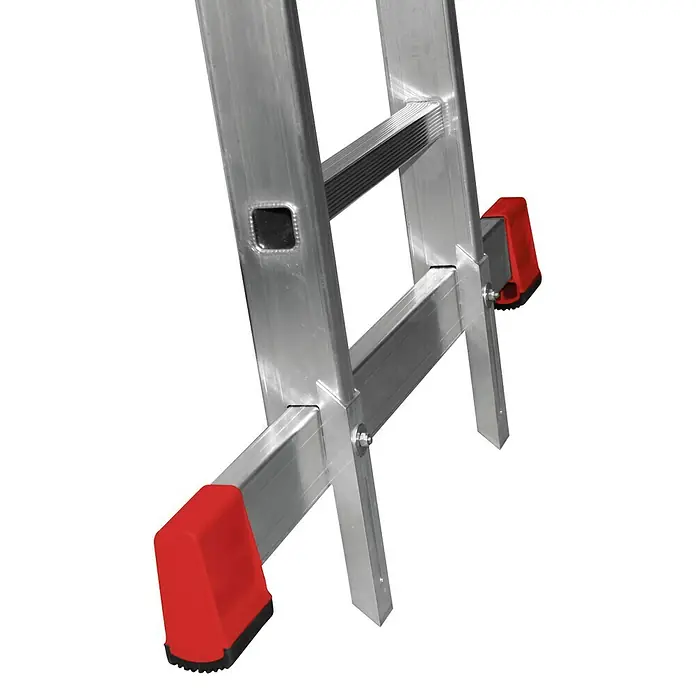 Krause Sprossen-Mehrzweckleiter - Arbeitshöhe: 5,4 m, Anzahl Tritte: 3 x 8 Sprossen, Aluminium