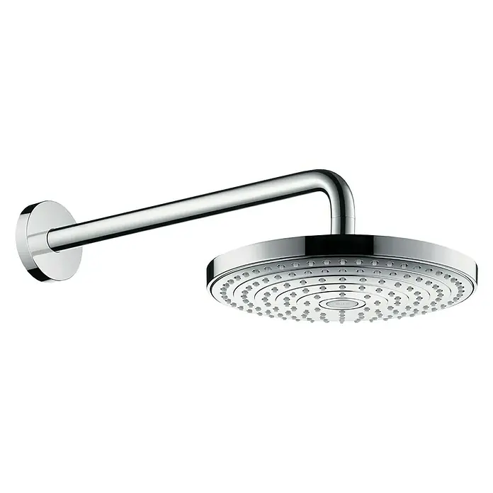 Hansgrohe Douchekopset - Diameter: 24 cm, 17 l/min bij 3 bar, Wandmontage, Chroom - Vooraanzicht