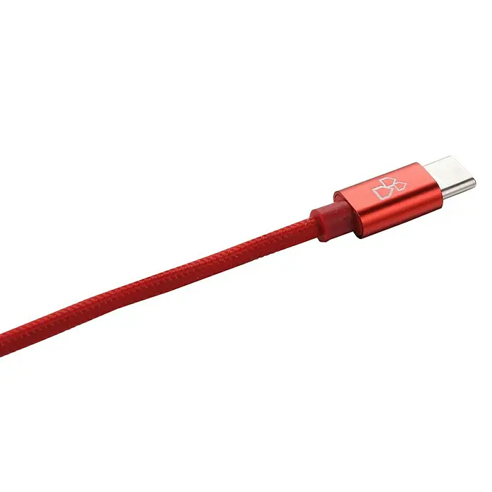 BAUHAUS USB-Ladekabel - Rot, 1 m, C-Stecker auf C-Stecker - Vorderansicht