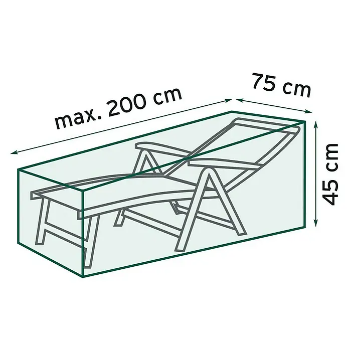Sunfun Classic Zaštitni pokrivač za ležaljku - 200 x 75 cm, Prozirno