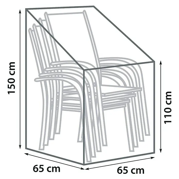 Sunfun Zaštitna navlaka za stolicu - Veličina: 65 x 65 x 150/100 cm, Crne boje