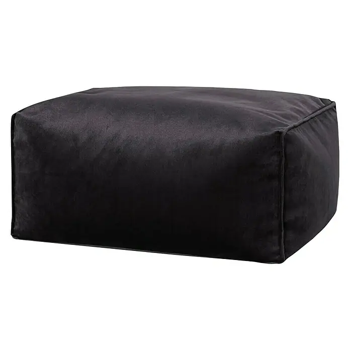 Sitting Point Sitzhocker Roll Veluto - Anthrazit, 65 x 55 x 35 cm, 100 % Polyester - Vorderansicht