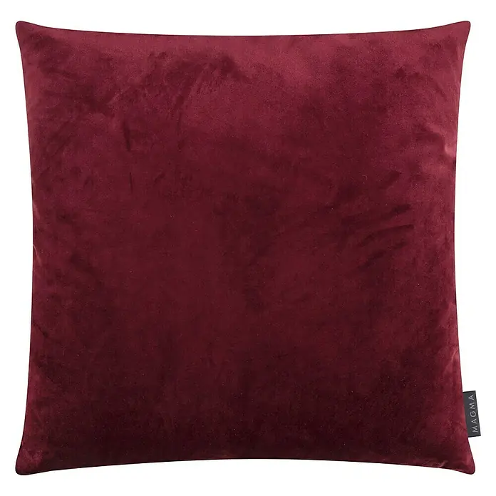 Kissen Wendekissen Samt - Bordeaux, 50 x 50 cm, 100 % Polyester - Vorderansicht