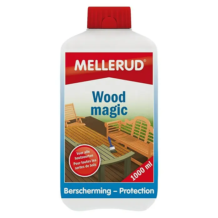 Mellerud Wood magic Onderhoud en bescherming - 1 l, Fles met kindveilige sluiting