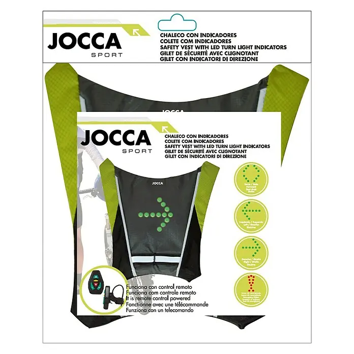 Jocca Chaleco de seguridad para ciclistas - Verde, Gris