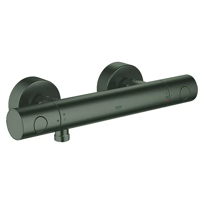 Grohe Grohtherm 1000 Cosmopolitan Brausethermostat - Hard Graphite gebürstet, Glänzend - Linke Seitenansicht