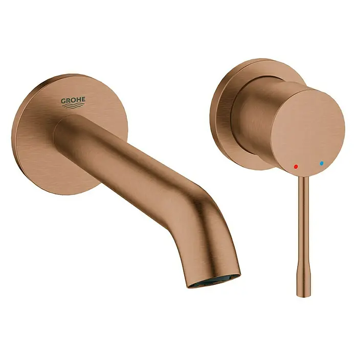 Grohe Essence Wand-Waschtischarmatur M - 2-Loch, Warm Sunset, Matt - Vorderansicht