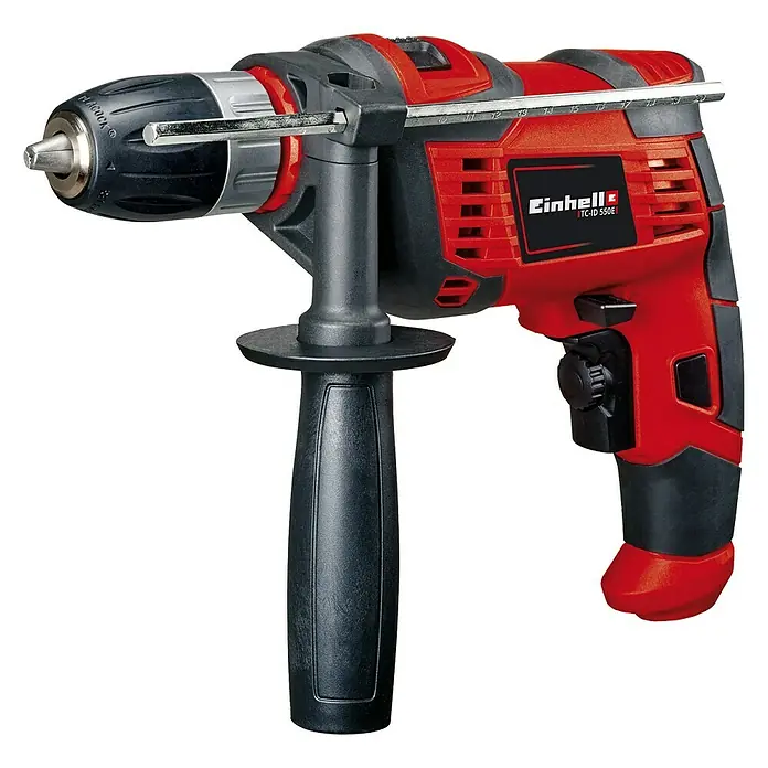 Einhell Schlagbohrmaschine TC-ID 550 E - 550 W, Leerlaufdrehzahl: 0 U/min - 2.800 U/min - Linke Seitenansicht