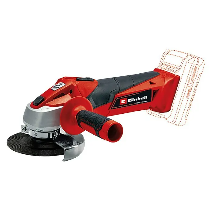 Einhell Power X-Change Akumulatorska kutna brusilica TC-AG 18/115 Li-Solo - 18 V, Bez akumulatora, Promjer rezne ploče: 115 mm - Pogled s lijeve strane
