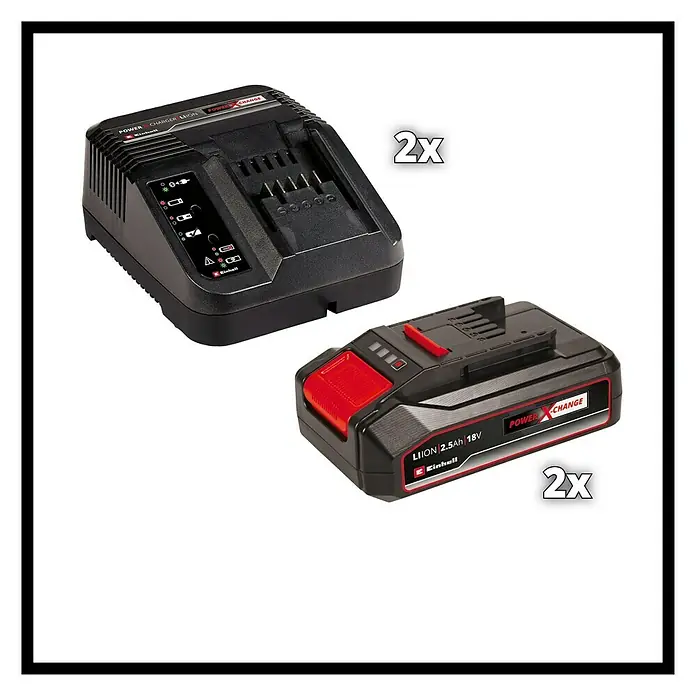 Einhell Cortacésped de batería 33CMGE-CM36/33 PXC - 18 V, 2 baterías, 2,5 Ah, Ancho de corte: 33 cm