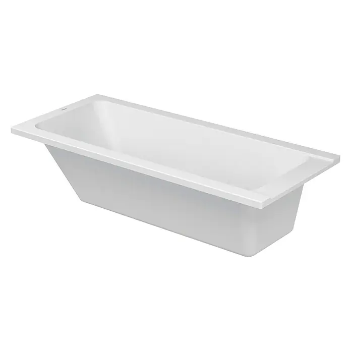 Duravit D-Code Badewanne - 160 x 70 cm, Ablauf: Fußende, Sanitäracryl, Weiß - Vorderansicht